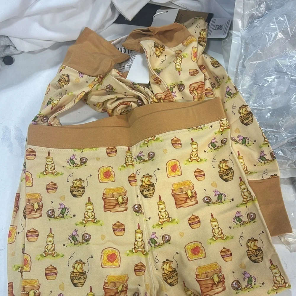 Wild woven kind thing honey bear 2 piece bamboo tencel pj set new